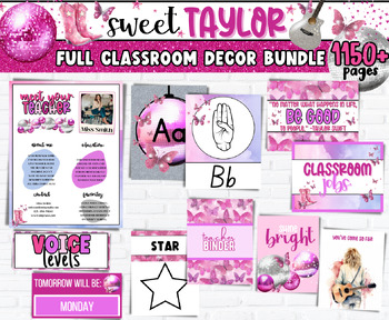 Preview of County Disco Dancing Queen Themed Editable Classroom Kit