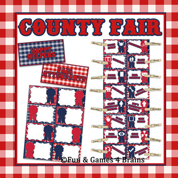 Preview of County Fair USA Bundle! Calendar, number line, jobs chart, alphabet banner, name