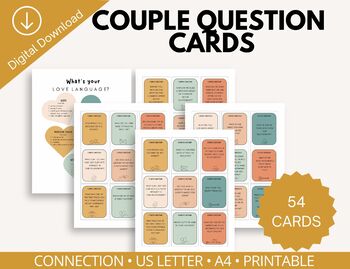 Couple Cards, Relationship Cards, Icebreaker, Conversation Cards ...