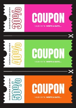 Preview of Coupons as Incentives for Effective Classroom Management Template