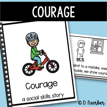 Preview of Courage Social Emotional Learning Story - Character Education Book