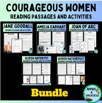 Preview of Courageous Women Reading Passages and Activities