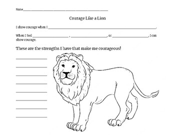 Courage Definition Worksheets