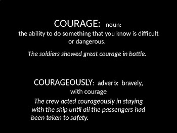 Courage: definition and images by Español para el Mundo
