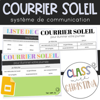 Preview of Courrier Soleil - Système de communication familiale