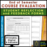 Course Evaluation Forms - End of Year - Reflection & Feedb