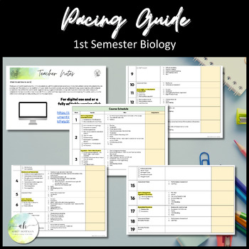 Preview of Course Pacing Guide & Template: Semester 1