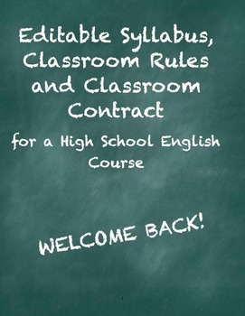 Preview of Course Syllabus, Classroom Rules and Classroom Contract