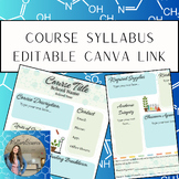 Course Syllabus- Editable Canva Link