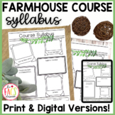Course Syllabus Template Farmhouse Theme Editable Google D