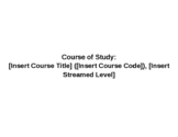 Ontario Course of Study Template (All Courses)