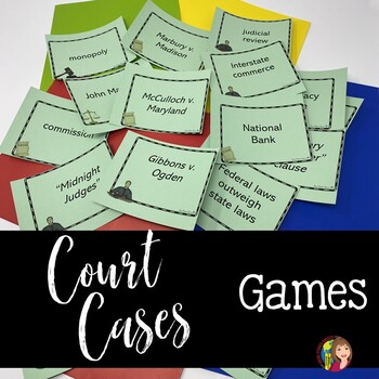 Preview of Court Cases in US History Review Game