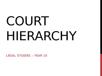 Preview of Court Hierarchy and Personnel PowerPoint