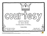 Courtesy Baha'i Quote Virtue Word Coloring Page