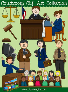 Preview of Courtroom Clip Art Collection
