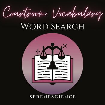 Preview of Courtroom Vocabulary Word Search