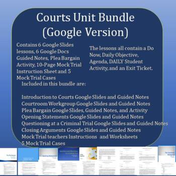 Preview of Courts Unit Bundle with Exam - Google Version