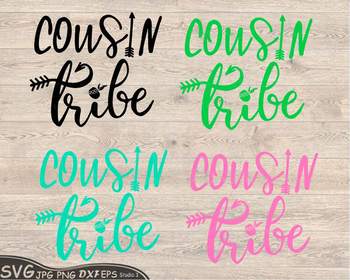 Cousin Tribe Silhouette Svg Clipart Family Reunion Quote Iron On Shirt Coz 76sv