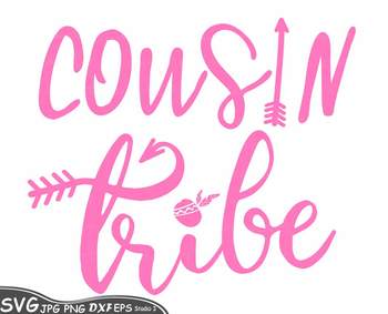 Download Cousin Tribe Silhouette Svg Clipart Family Reunion Quote Iron On Shirt Coz 76sv PSD Mockup Templates