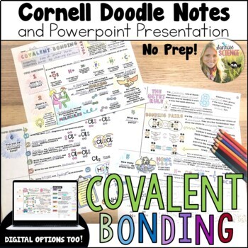 Preview of Covalent Bonding Doodle Notes Valence Electrons Lewis Dot Diagrams