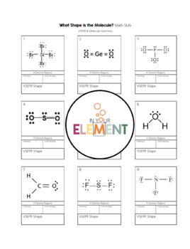 Covalent Bonding Math Skills - VSEPR Theory by In Your Element | TPT