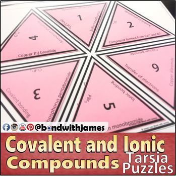 Preview of Covalent Compounds and Ionic Compounds Tarsia Puzzles (Mixed Bundle)