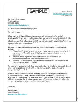 cover letter examples for international students