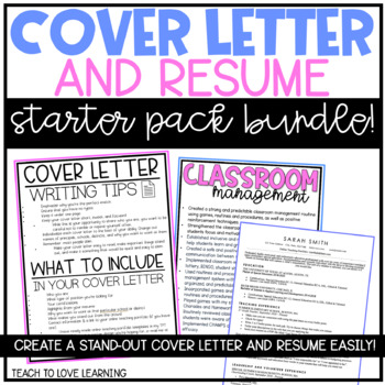 Preview of Cover Letter & Resume Starter Pack BUNDLE!  | Resume Template