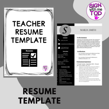 Preview of Teacher Cover Letter, Resume, and References Template - Microsoft PowerPoint