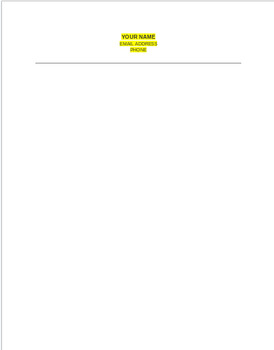 Preview of Cover Letter Template (with instructions and definitions)