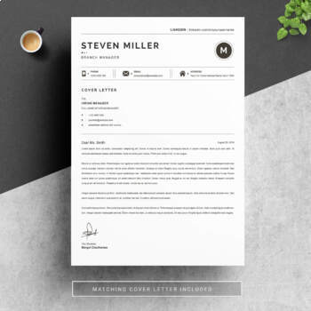 Cover Letter, Word, Mac,A4, CV Template, Professional Resume by ...