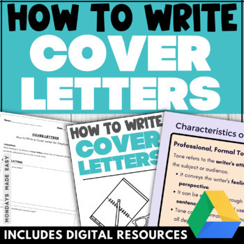 Preview of Cover Letter Writing Lesson with Template, Graphic Organizer and Rubric - OLC4O