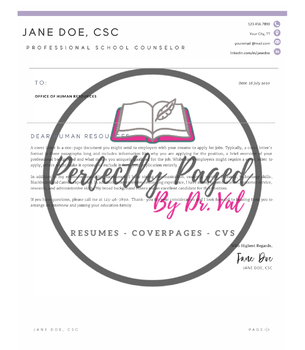 Preview of Cover Page Template