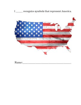 Preview of Cover Page for First Grade American Symbols Unit