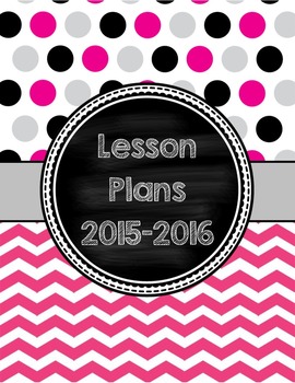 Preview of Cover Pages for Lesson Plan Binder in fuschia, black, & gray