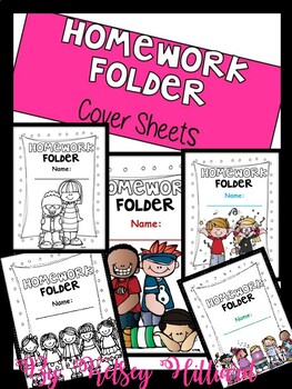 Preview of Homework communication folder cover sheet (Kidlet Version)