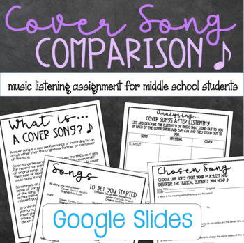 Preview of Cover Song Comparison - Elements of Music Analysis for Distance Learning