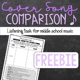 Cover Song Comparison - Elements of Music Listening Task FREEBIE