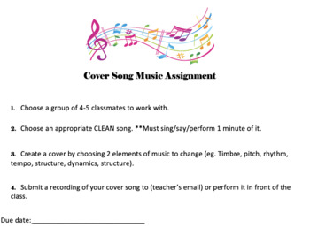 Preview of Cover Song Music Assignment with Rubric and Ontario Expectations