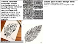 Cover art lesson "zentangle doodle of a feather" and suita