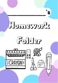 Cover for Homework Folder English and Spanish / Caratula p