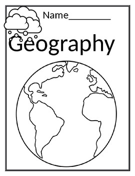 Preview of Cover page- Geography