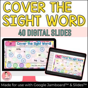 Preview of Cover the Sight Word Activity with Google Jamboard™ and Google Slides™