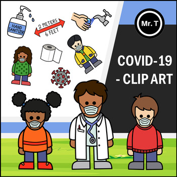 Preview of Covid-19 Clip Art (Color and Line Art) - Coronavirus Clip Art