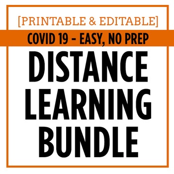 Preview of Distance Learning Bundle - 1st thru 4th Grade - Editable Docs