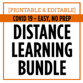 Distance Learning Bundle - 1st thru 4th Grade - Editable Docs