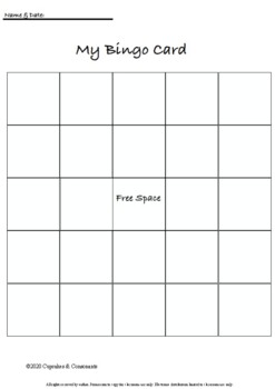 Covid-19 Safety Bingo by Cupcakes and Consonants | TpT