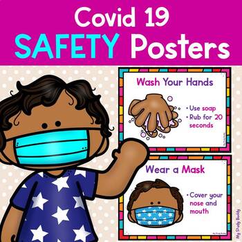 Preview of Covid 19 Safety Posters (Social Distancing Posters, Covid 19 Return to School)