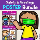 Covid 19 Safety Posters & Social Distancing Greetings Post