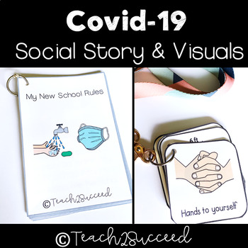 Preview of Covid-19 Social Story and Visuals {Returning to School}